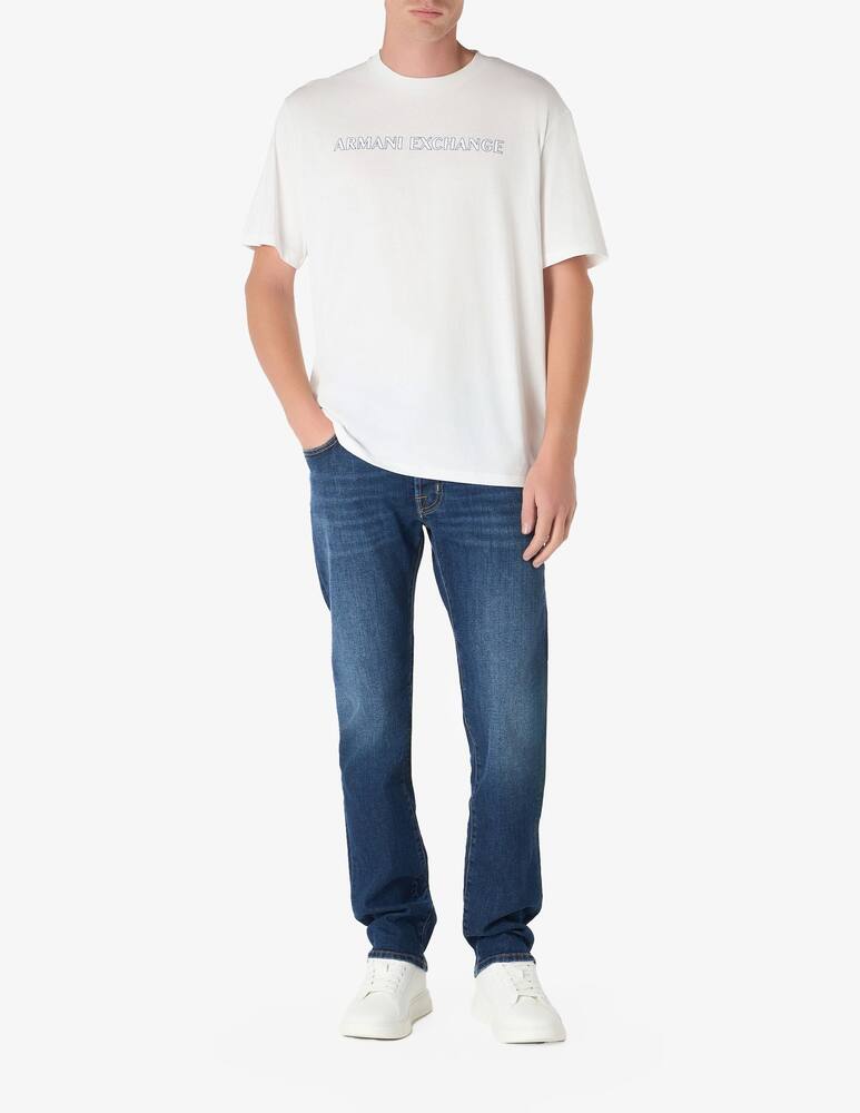 rinascente Armani Exchange Maglietta scritta centro vellutino