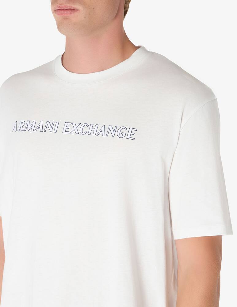 rinascente Armani Exchange Maglietta scritta centro vellutino