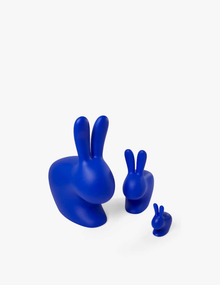 Qeeboo Sgabello Rabbit Baby Blu Elettrico - immagine 3 Qeeboo Sgabello Rabbit Baby Blu Elettrico - immagine 3