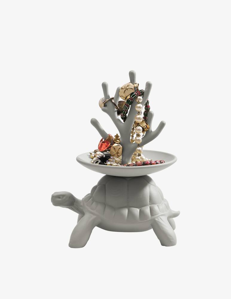 rinascente Qeeboo Turtle Carry XS Jewelry Tree Ligh Grey