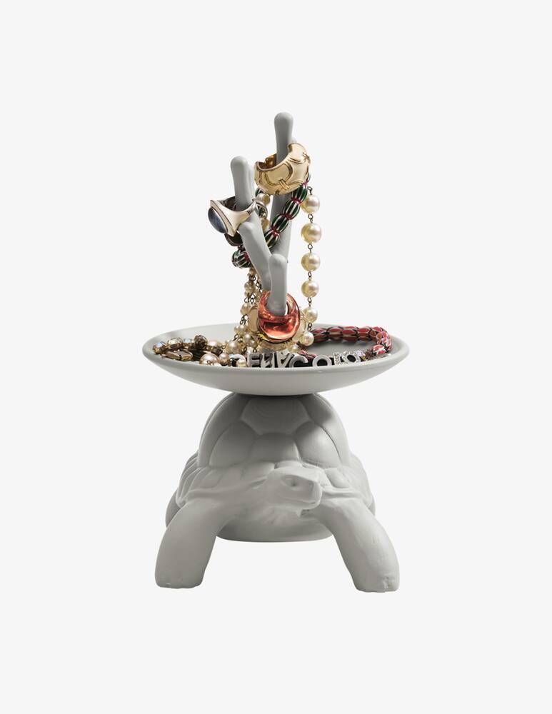 rinascente Qeeboo Turtle Carry XS Jewelry Tree Ligh Grey