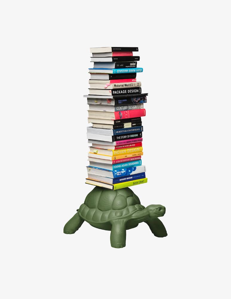 Qeeboo Turtle Carry Bookcase Deep Green - immagine 1