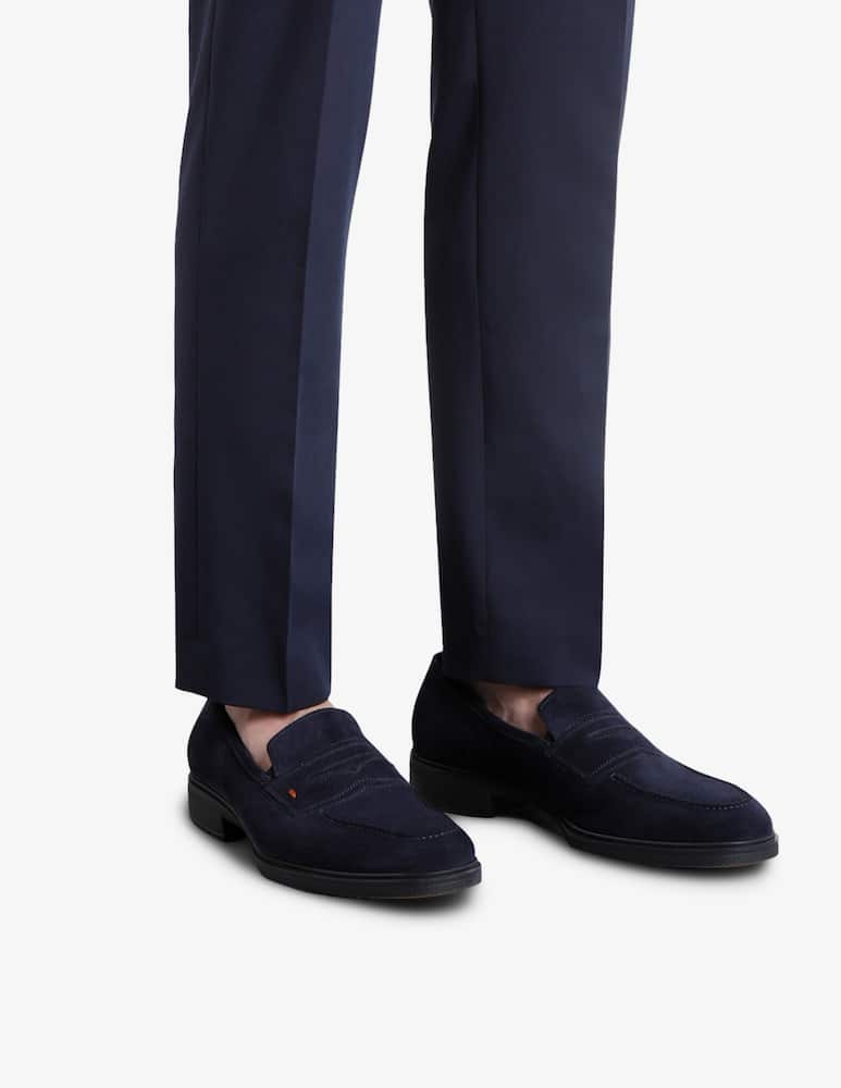 Santoni Suede penny loafers - picture 2 Santoni Suede penny loafers - picture 2