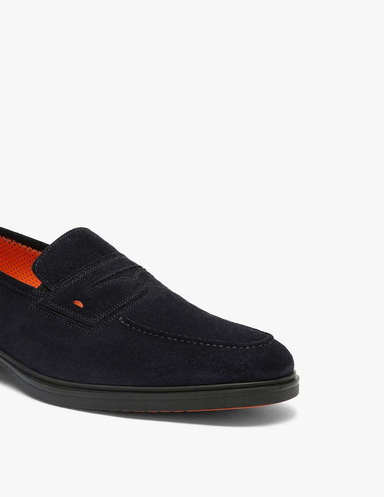Santoni Suede penny loafers - picture 4 Santoni Suede penny loafers - picture 4