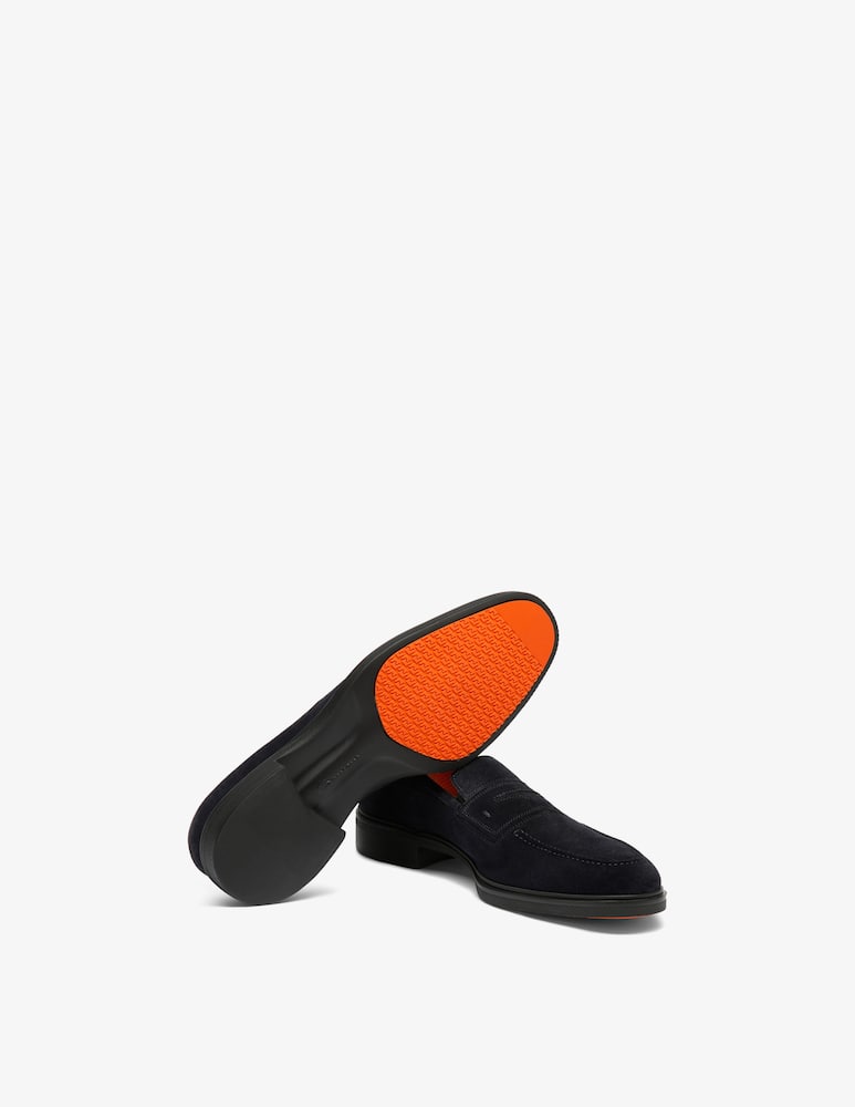 Santoni Suede penny loafers - picture 6 Santoni Suede penny loafers - picture 6