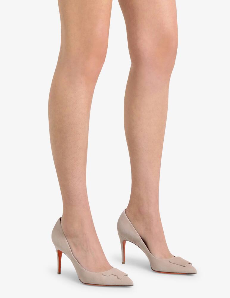 rinascente Santoni Décolleté Sibille con tacco alto in suede beige