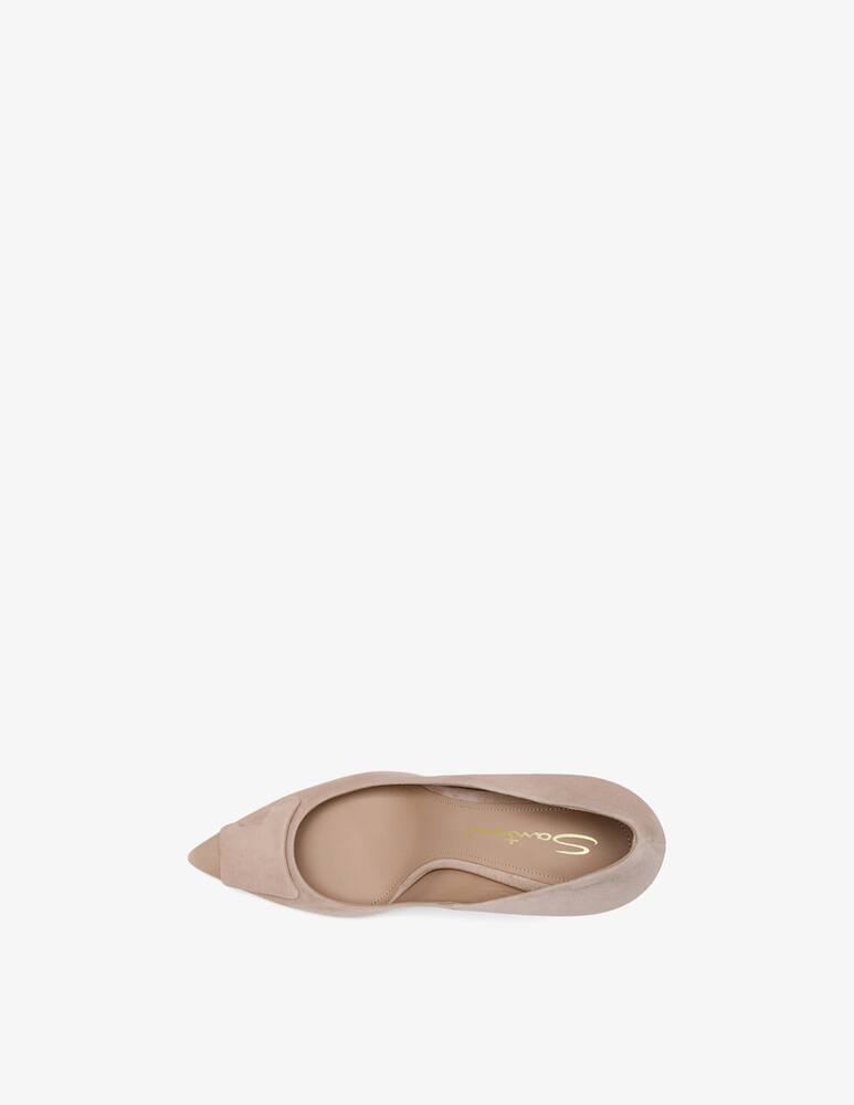 rinascente Santoni Décolleté Sibille con tacco alto in suede beige