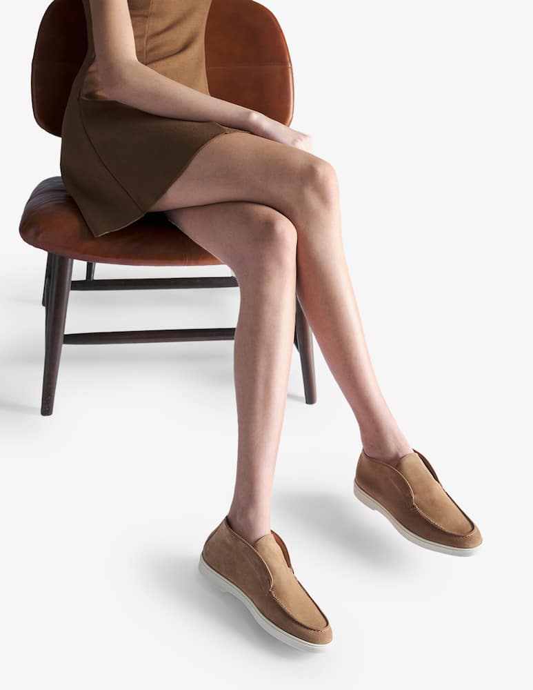 rinascente Santoni Desert stivaletto in suede marrone chiaro