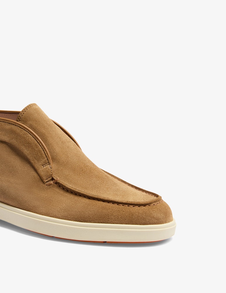rinascente Santoni Desert stivaletto in suede marrone chiaro