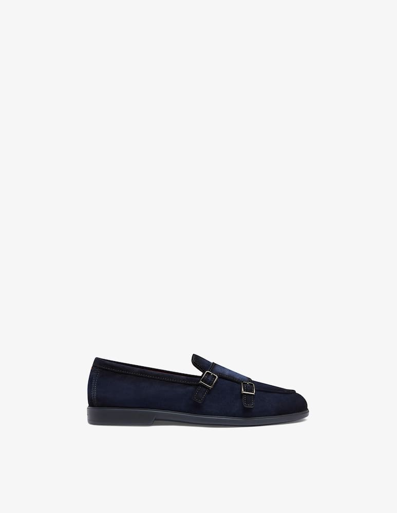 Santoni Monk suede loafers - picture 1 Santoni Monk suede loafers - picture 1