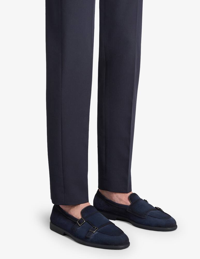 rinascente Santoni Monk suede loafers