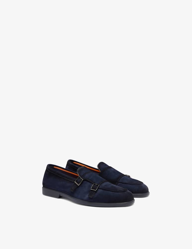 Santoni Monk suede loafers - picture 5 Santoni Monk suede loafers - picture 5