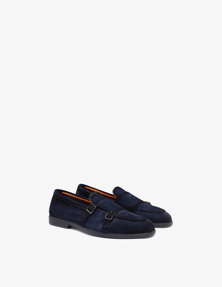 rinascente Santoni Monk suede loafers