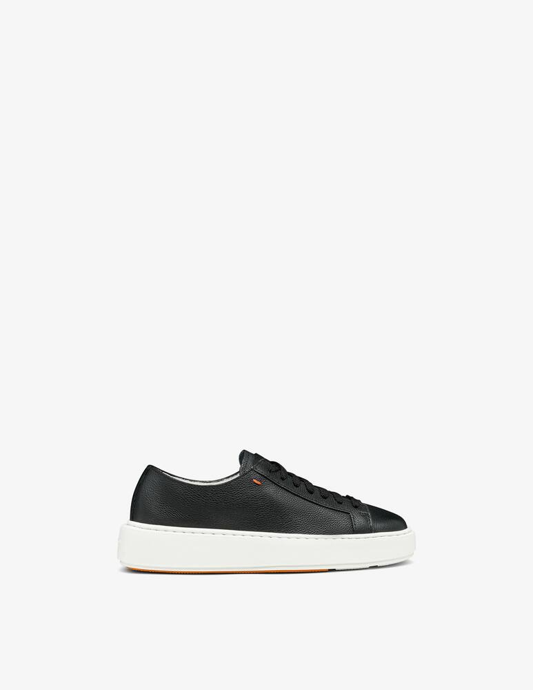 rinascente Santoni Black leather sneaker