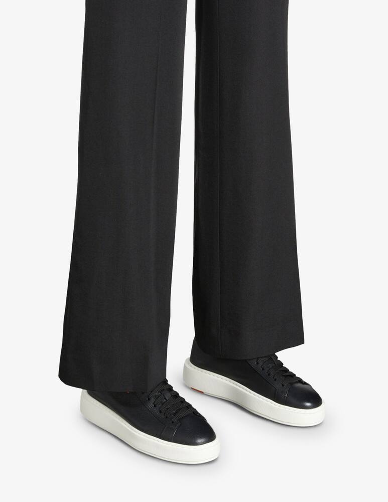 rinascente Santoni Black leather sneaker