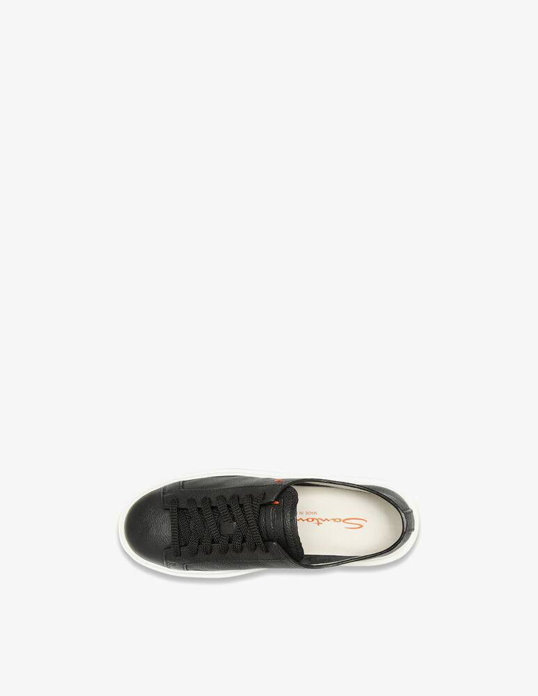 rinascente Santoni Black leather sneaker