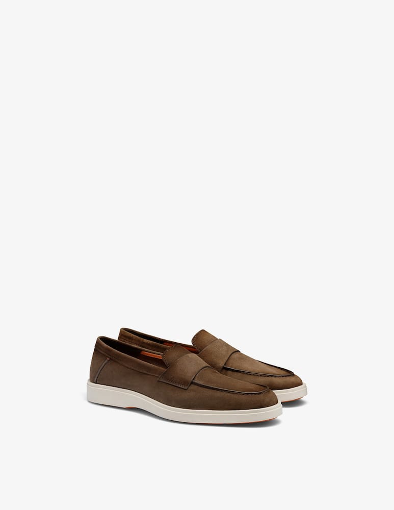Santoni Suede penny loafers - picture 3
