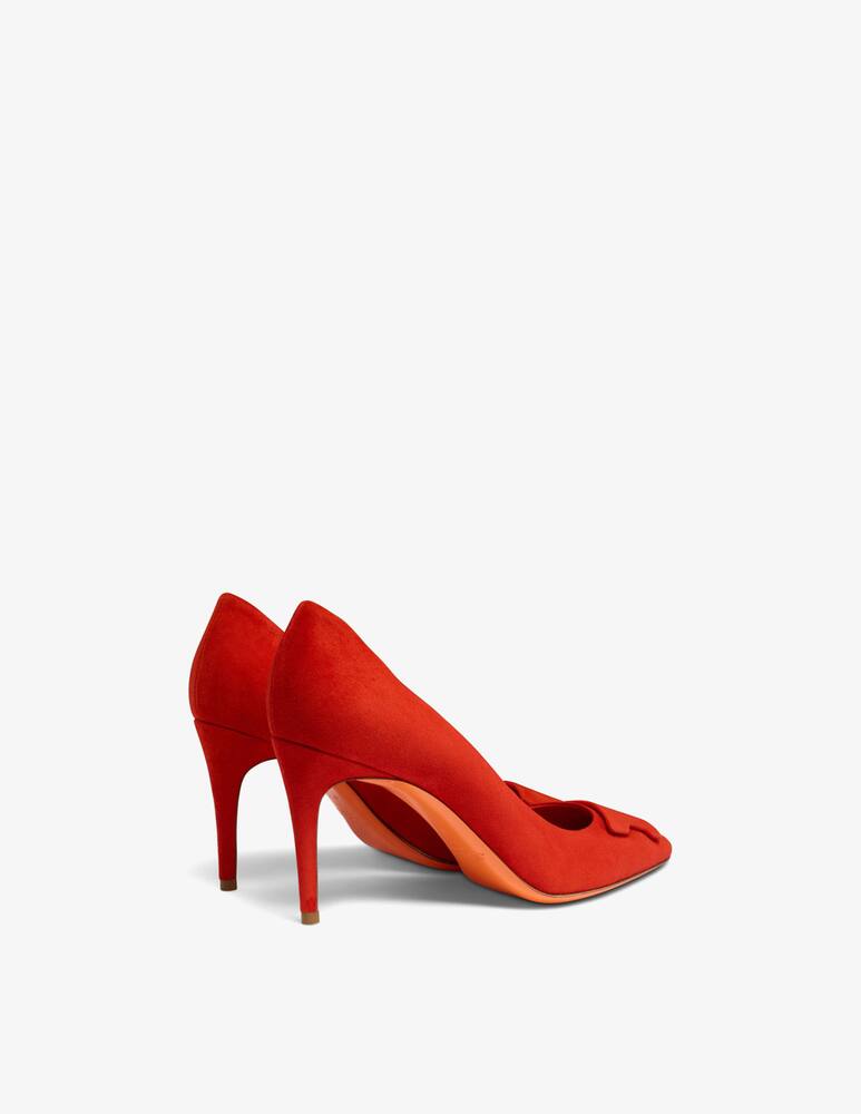 rinascente Santoni Décolleté Sibille con tacco alto in suede rosso