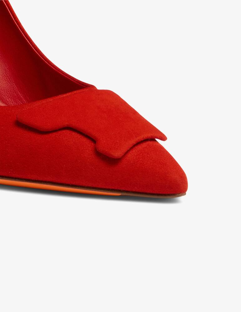 rinascente Santoni Décolleté Sibille con tacco alto in suede rosso