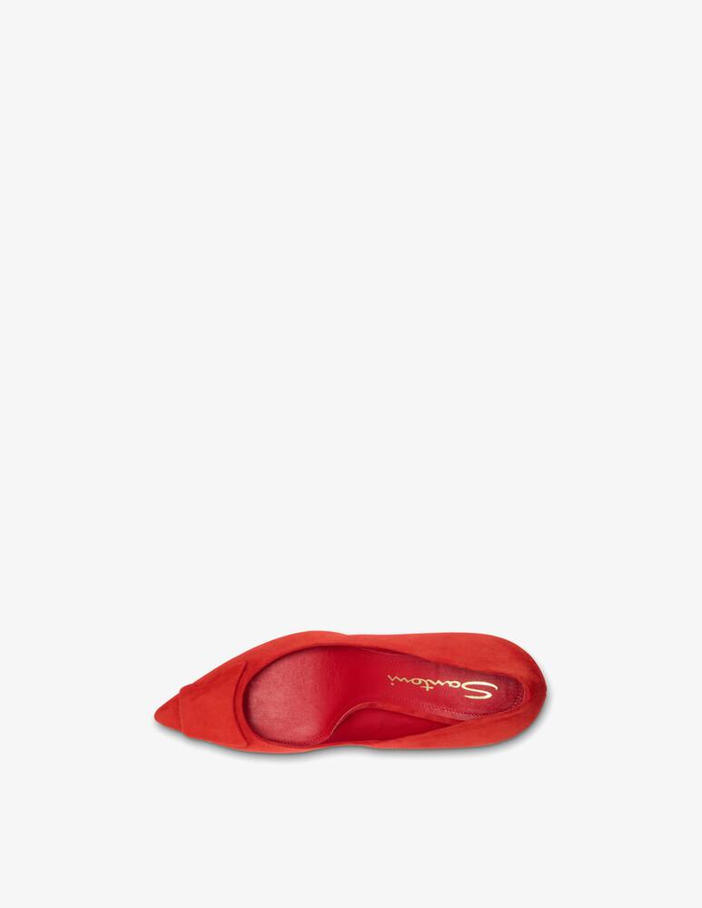 rinascente Santoni Décolleté Sibille con tacco alto in suede rosso