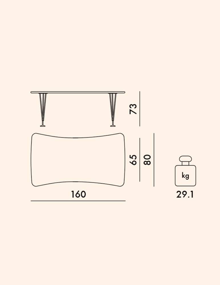 rinascente Kartell Max 160x80, tavolo - Bianco