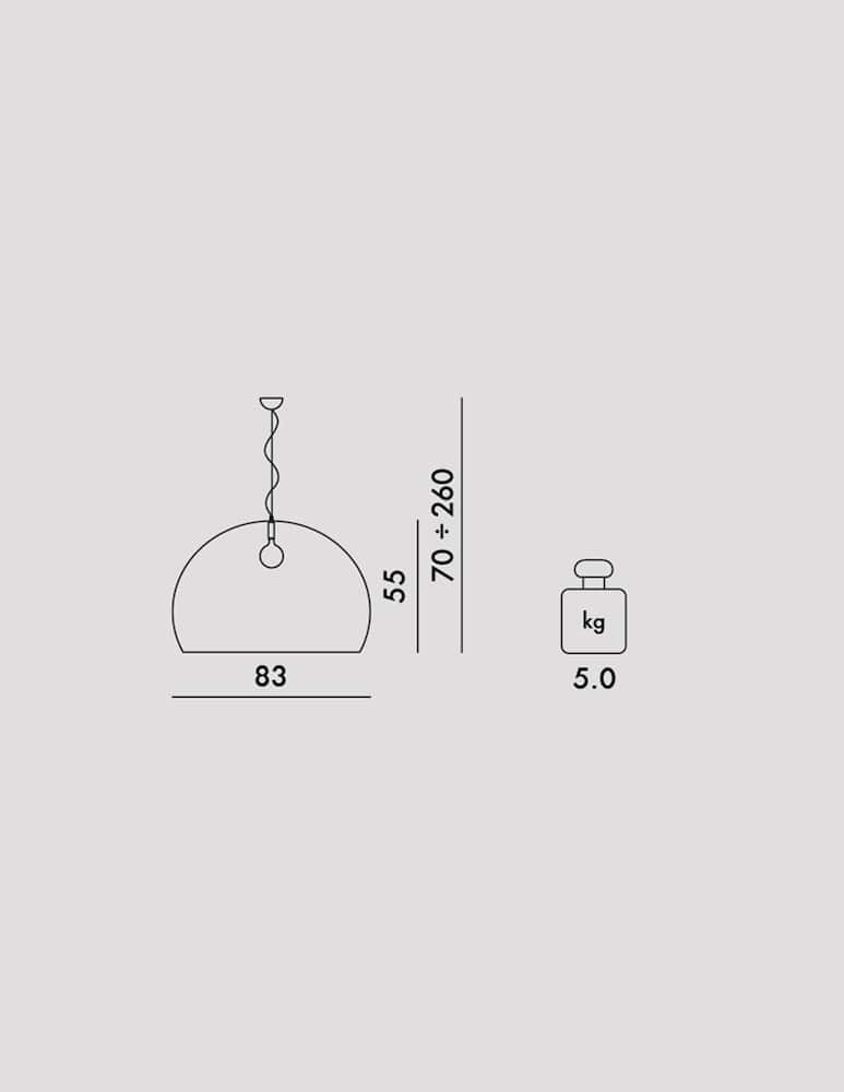 Kartell Small Fl/Y lampada a sospensione - immagine 3 Kartell Small Fl/Y lampada a sospensione - immagine 3