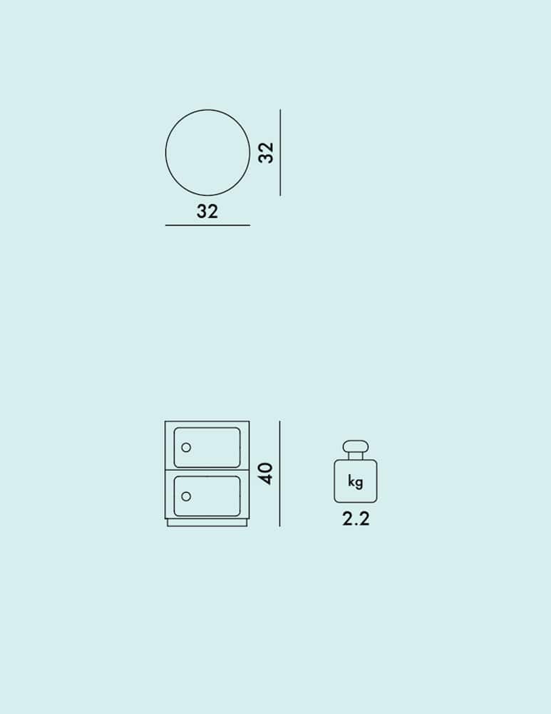 rinascente Kartell Storage forniture 2 element module