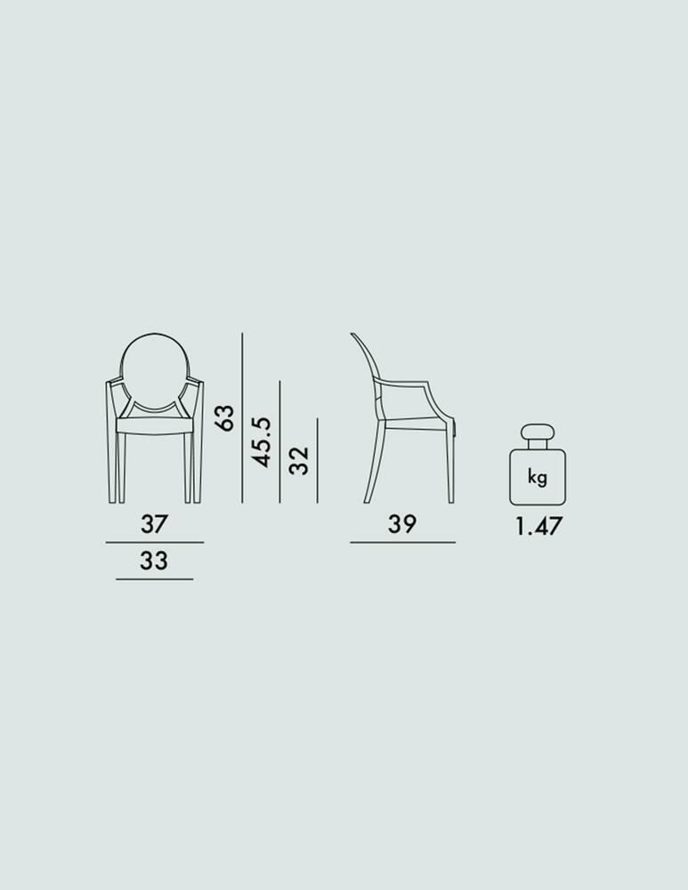 Kartell Lou Lou Ghost Sedia Versione Baby - immagine 3 Kartell Lou Lou Ghost Sedia Versione Baby - immagine 3