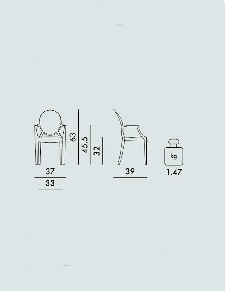 rinascente Kartell Sedia Lou Lou Ghost Baby  - Rosa