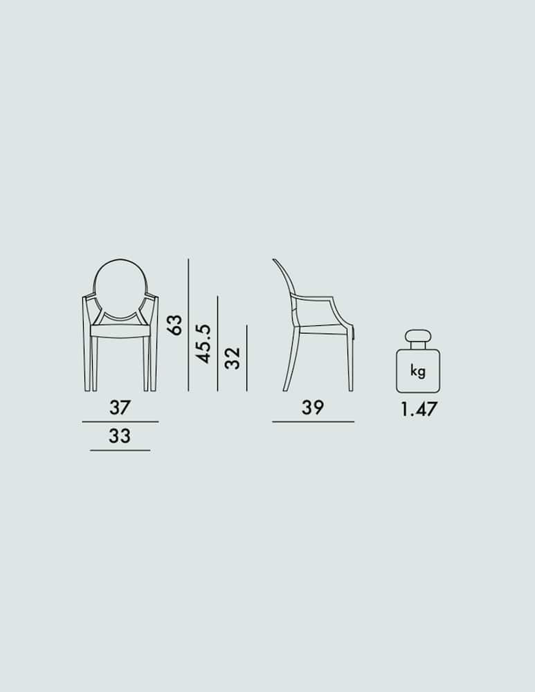 rinascente Kartell Lou Lou Ghost Chair Baby Version 