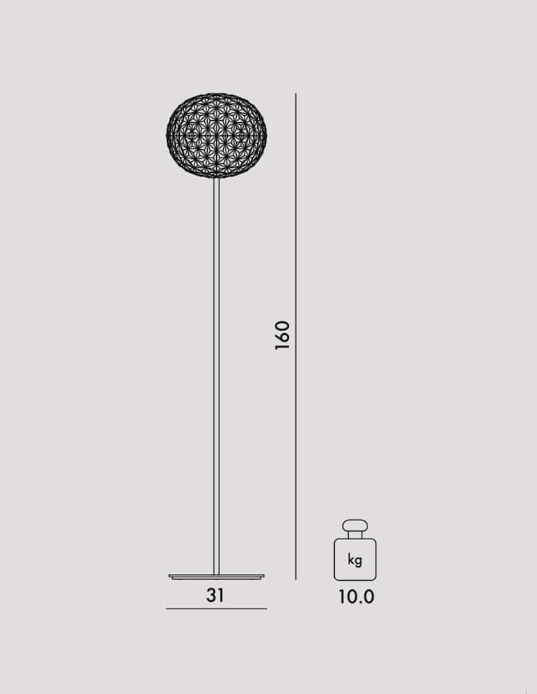 Kartell Lampada da pavimento Planet h 160cm - immagine 4 Kartell Lampada da pavimento Planet h 160cm - immagine 4