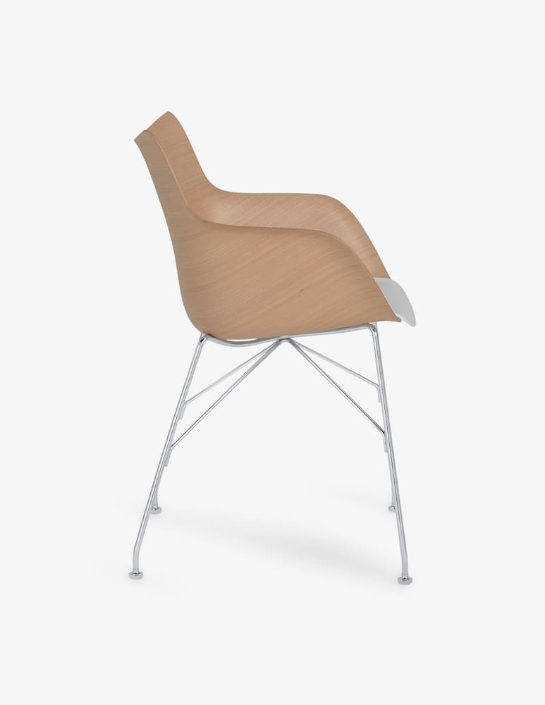 rinascente Kartell Queen Wood armchair Design Philippe Starck - Beige