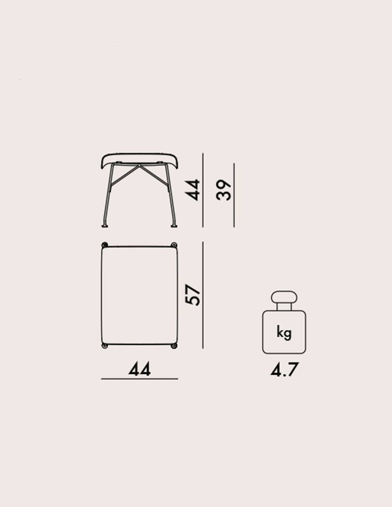 rinascente Kartell S/Wood, footrest - Brown