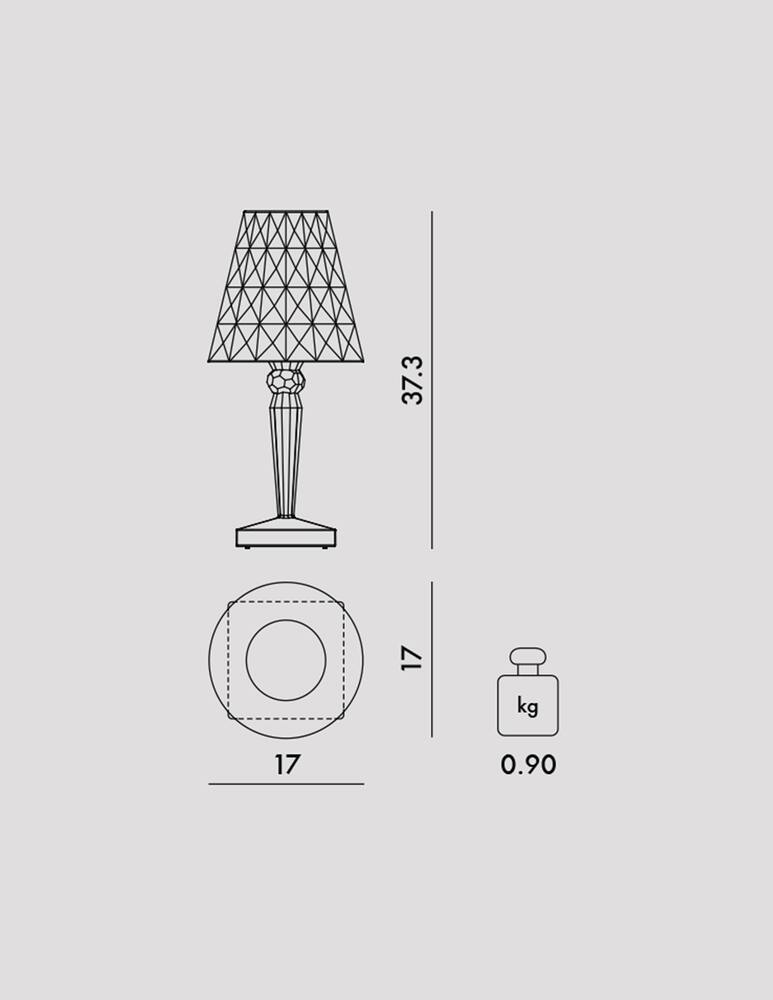 rinascente Kartell Big Battery lampada da tavolo dimmerabile 