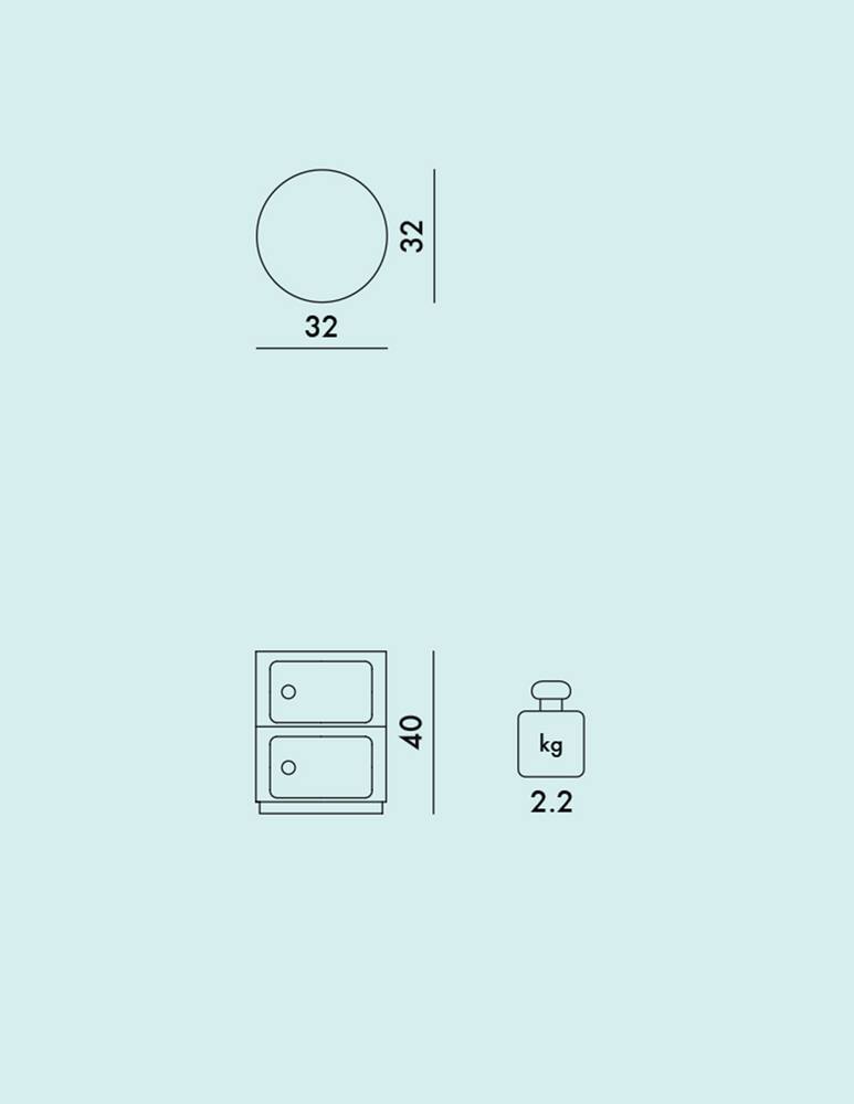 rinascente Kartell Storage forniture 2 element module