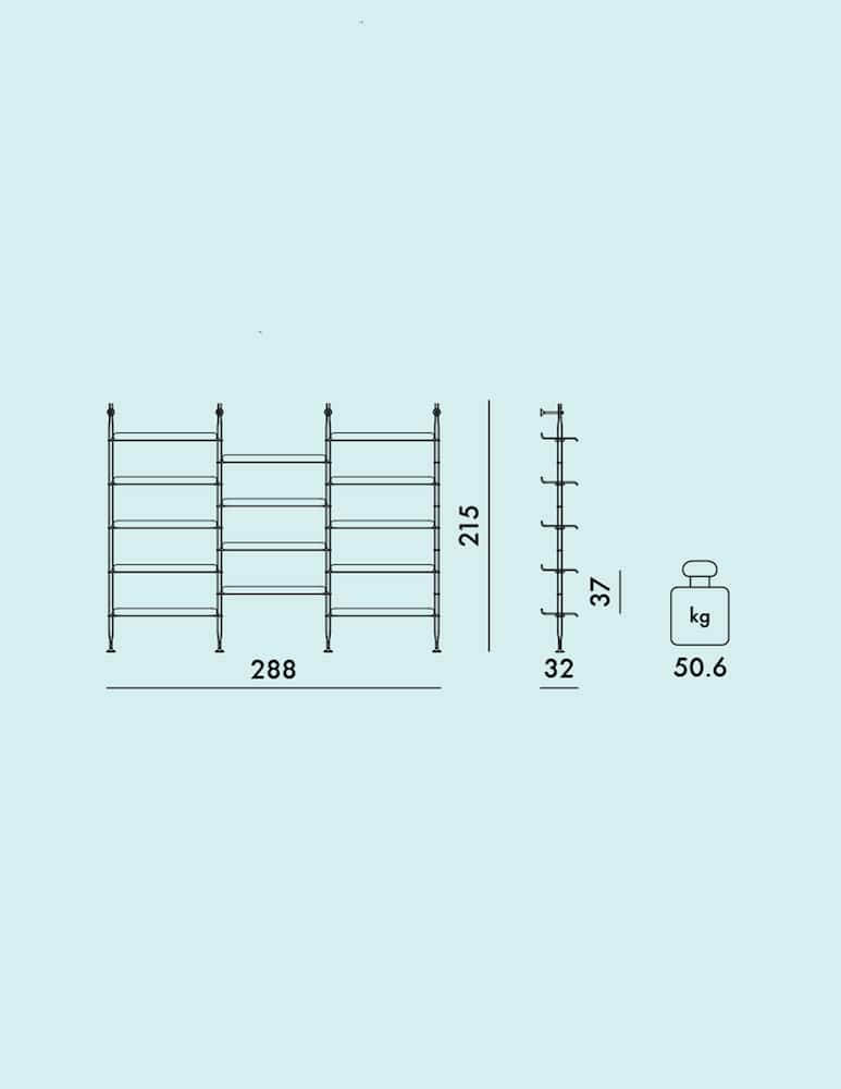 rinascente Kartell Adam Wood, libreria - Marrone