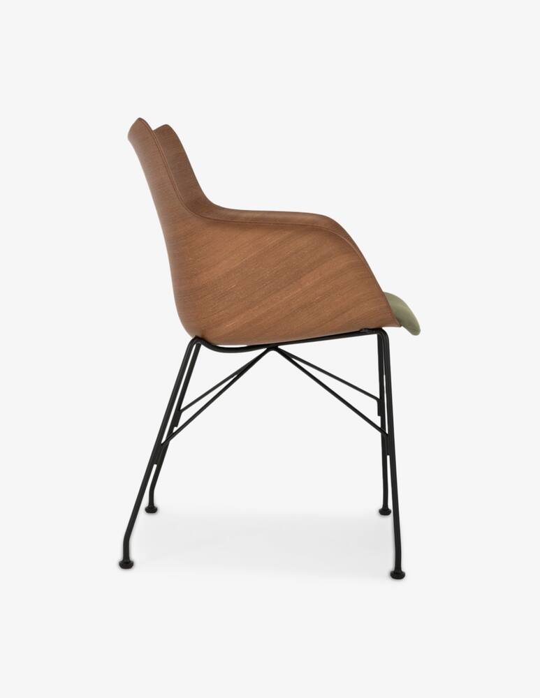 rinascente Kartell Q/Wood su ruote, sedia - Marrone