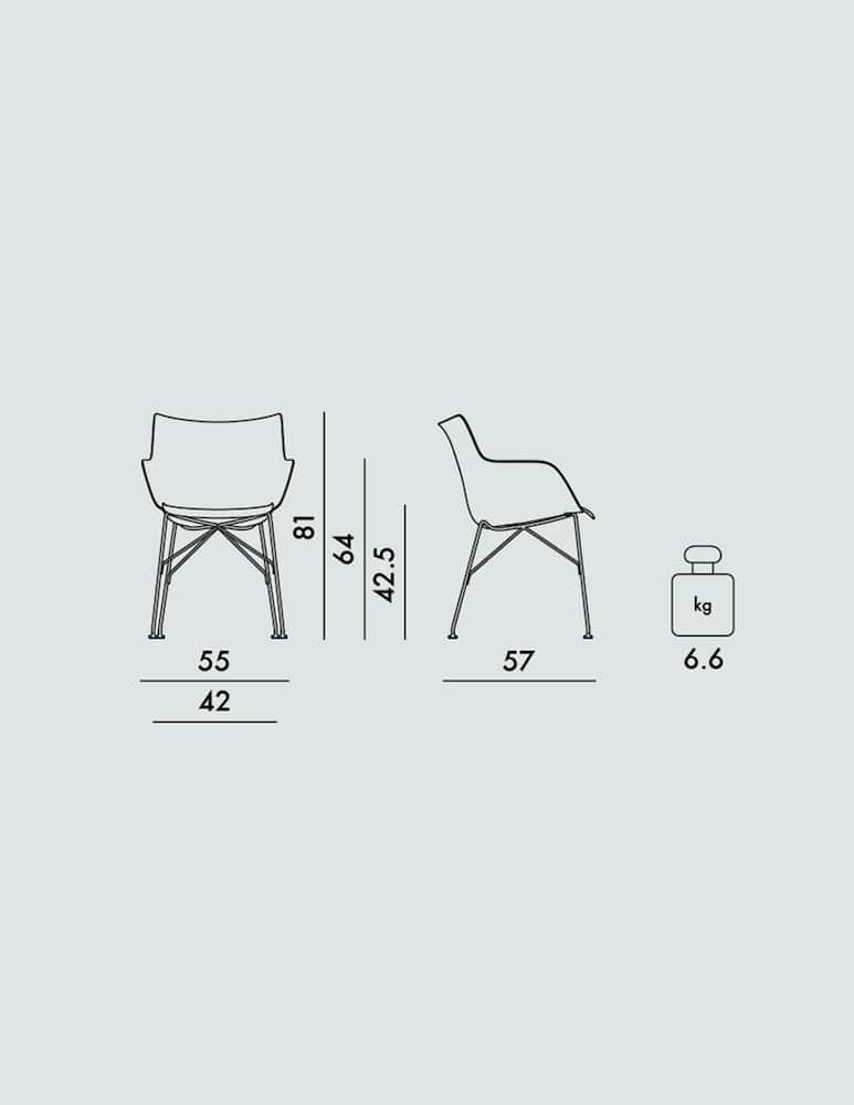 Kartell Q/Wood on wheels, chair - picture 4 Kartell Q/Wood on wheels, chair - picture 4