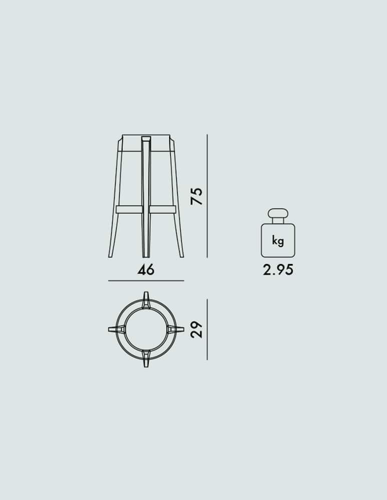 Kartell Sgabello Charles Ghost - immagine 3 Kartell Sgabello Charles Ghost - immagine 3