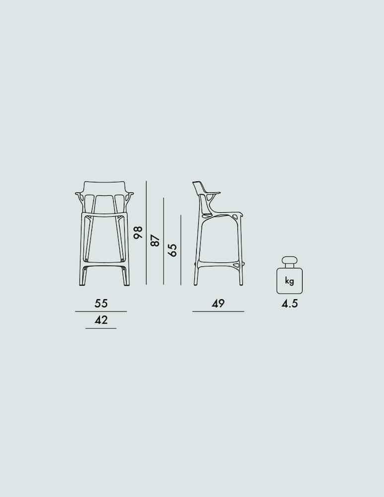 Kartell A.I. Sgabello - immagine 5 Kartell A.I. Sgabello - immagine 5