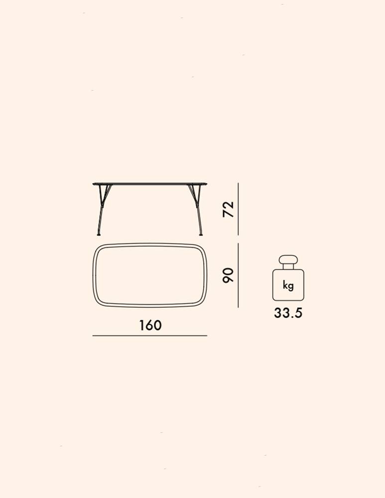 rinascente Kartell Viscount of Wood, tavolo - Marrone