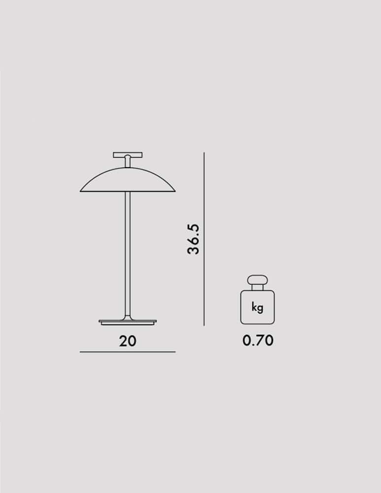 Kartell Lampada da tavolo a batteria Mini Geen-A - immagine 4