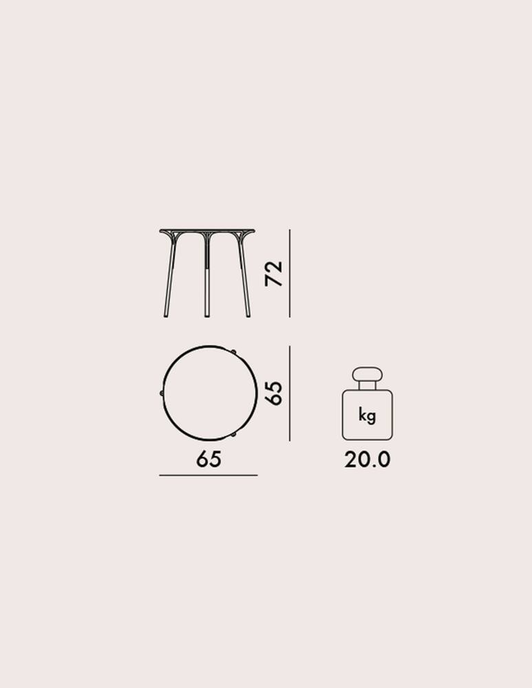 rinascente Kartell Hiray Table h.72 - Red
