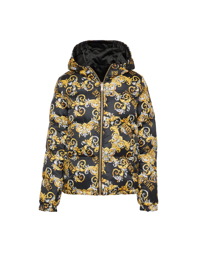 rinascente Versace Jeans Couture Barcocco print jacket with hood