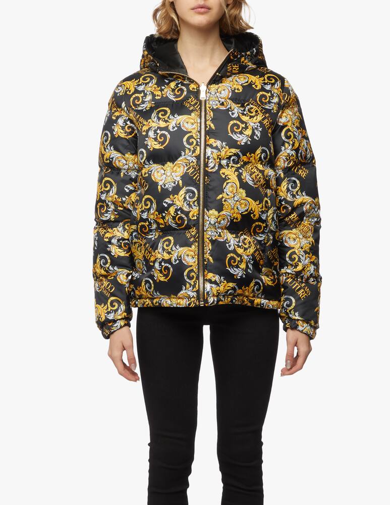rinascente Versace Jeans Couture Barcocco print jacket with hood
