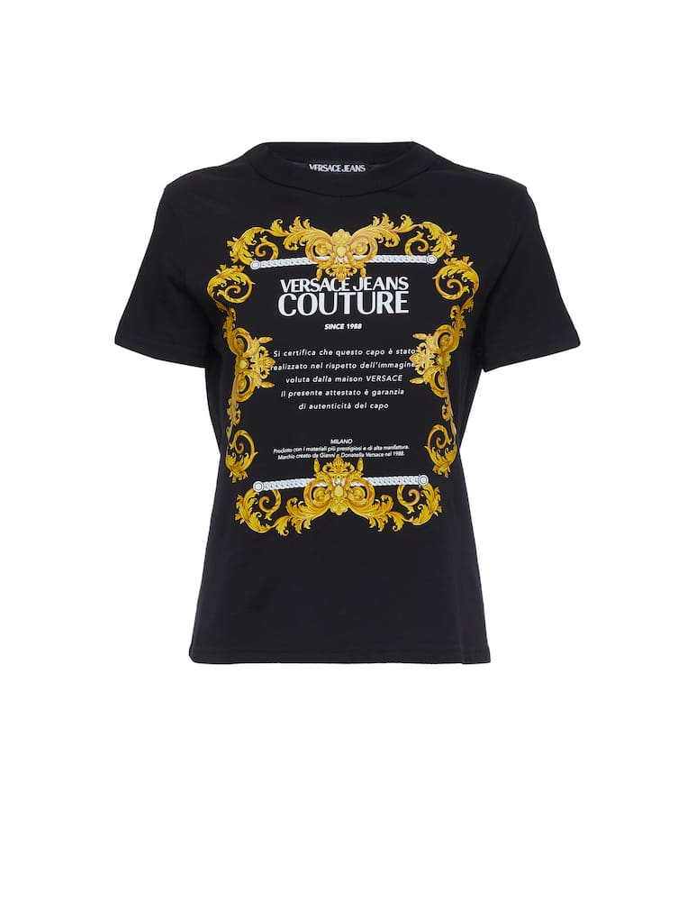 rinascente Versace Jeans Couture Baroque t-shirt label with print