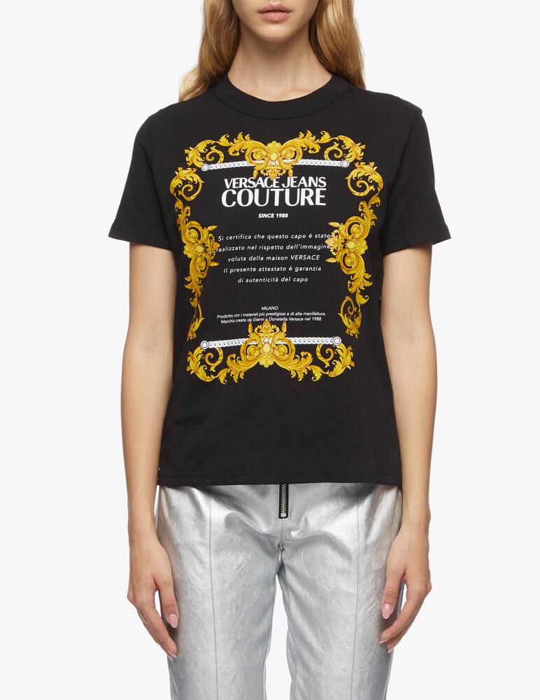 rinascente Versace Jeans Couture Baroque t-shirt label with print