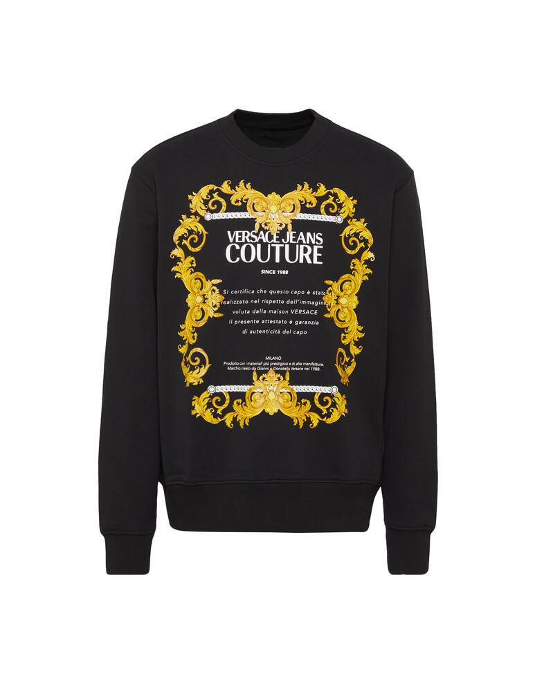 rinascente Versace Jeans Couture Roundneck label baroque logo sweatshirt