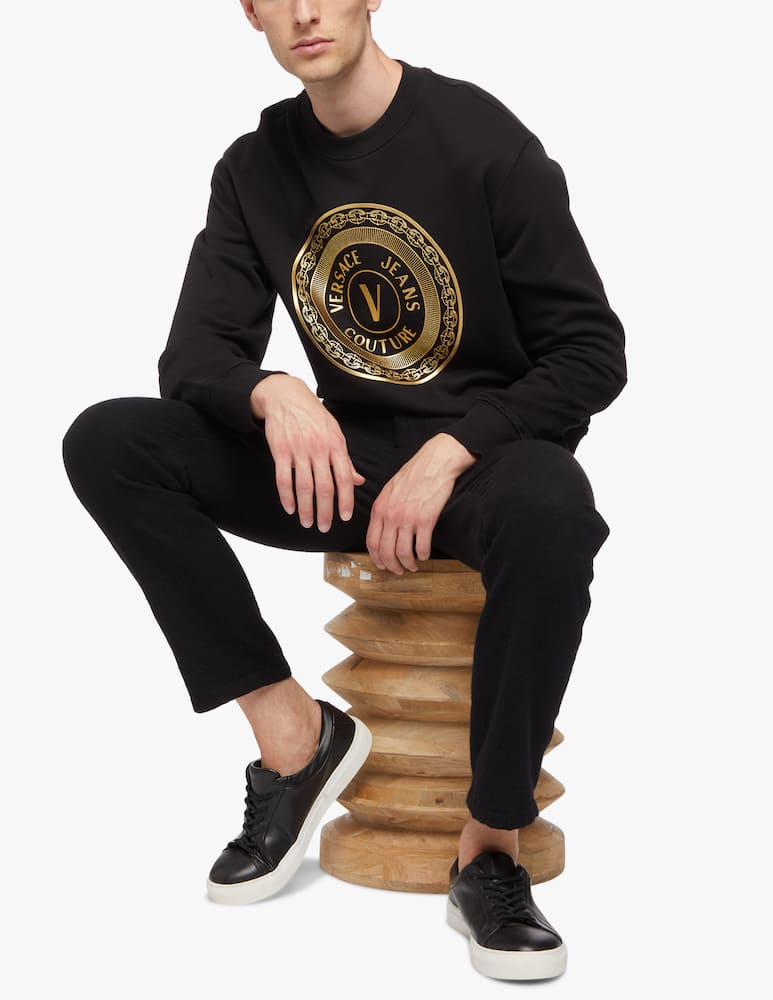rinascente Versace Jeans Couture Roundneck new gold logo sweatshirt
