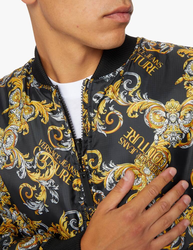 rinascente Versace Jeans Couture Bomber double-face con stampa logo baroque